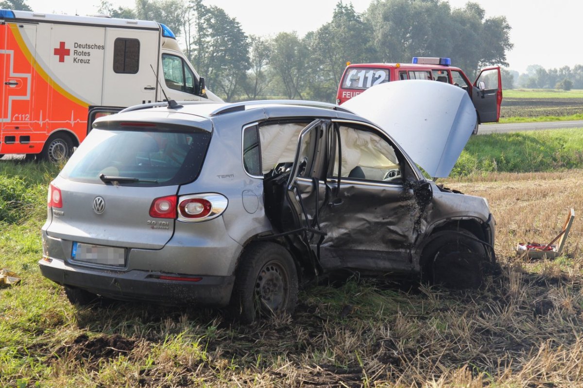 Unfall zwischen Haßleben und Vehra