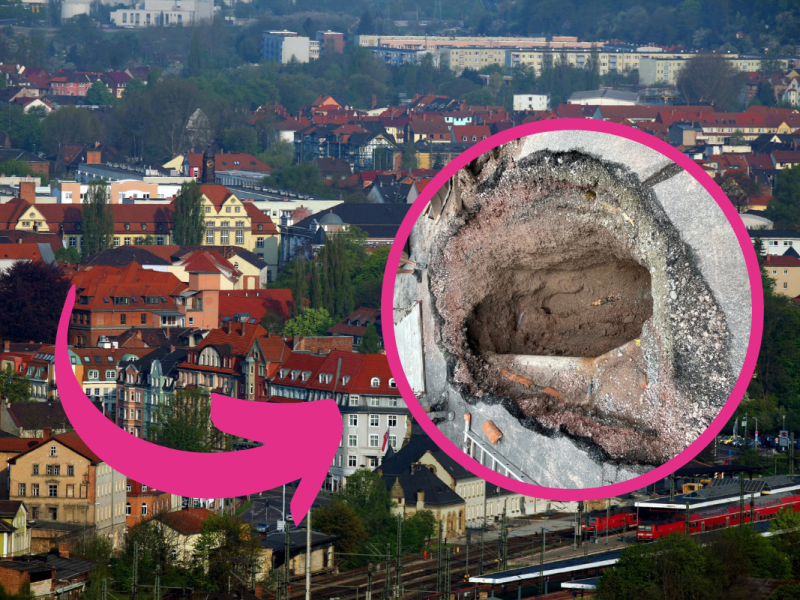 Thüringen: Riesiges Loch in Straße aufgetaucht! Das steckt dahinter