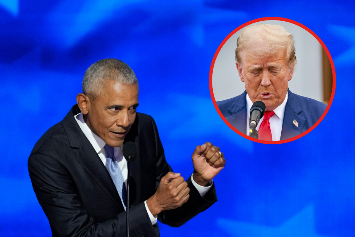 Obama macht sich über Trump auf dem Demokraten-Parteitag lustig.