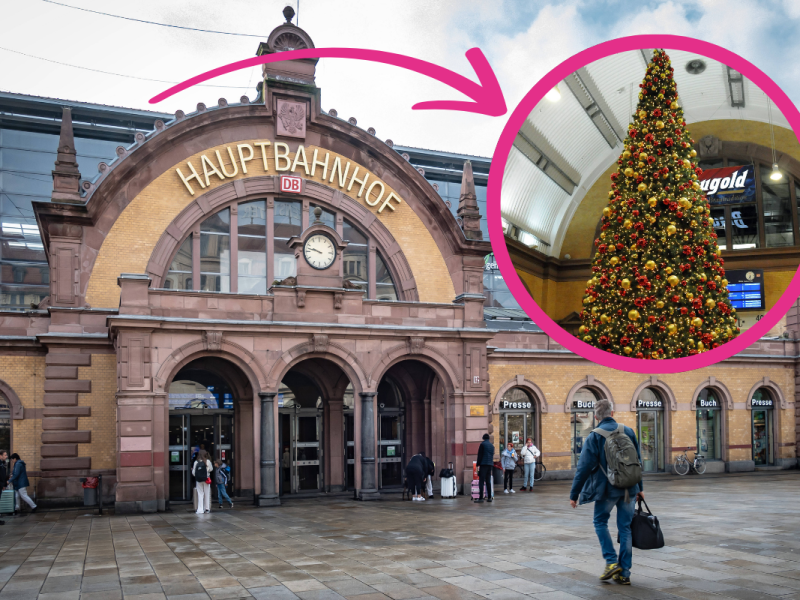 Hauptbahnhof Erfurt: Weihnachtsbaum spaltet die Gemüter – „Kein Respekt“