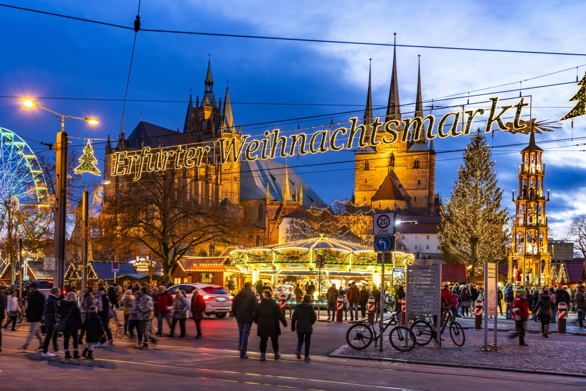 Der Weihnachtsmarkt in Erfurt.